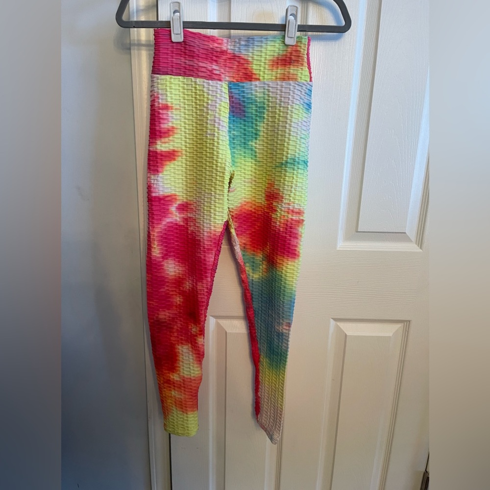 🌹Women’s Tie Dye Leggings Scrunch Ruched Butt Lifting Booty Workout Pants